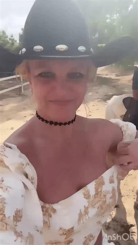 britney spears topless horseback riding|Britney Spears shows off vocals during horseback ride on vacation